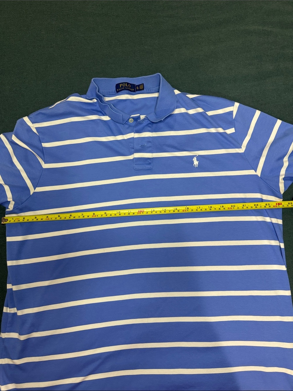 Polo by Ralph Lauren Royal Blue & White Striped Polo Shirt - Picture 3 of 3